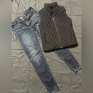 Jeans and a vest